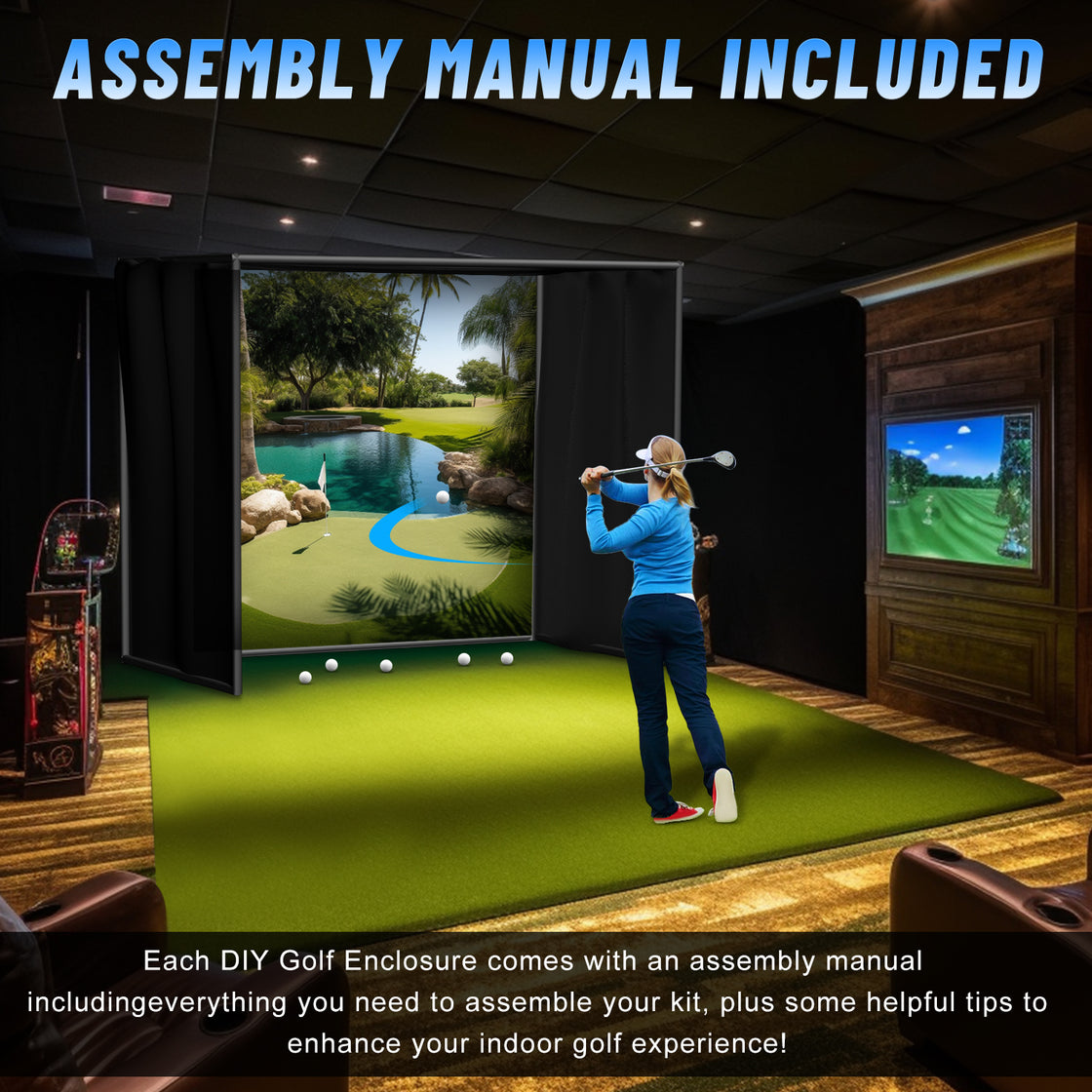 Home Golf Simulator Enclosure Kit