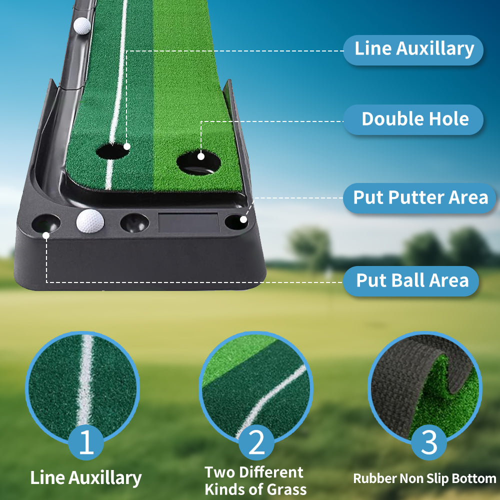 Golf Putting Mat Portable (8FT/10FT)