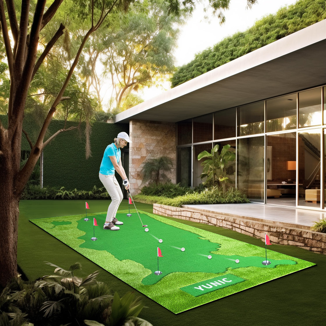 Golf Putting Green (8ft x 16ft, Style US Map)