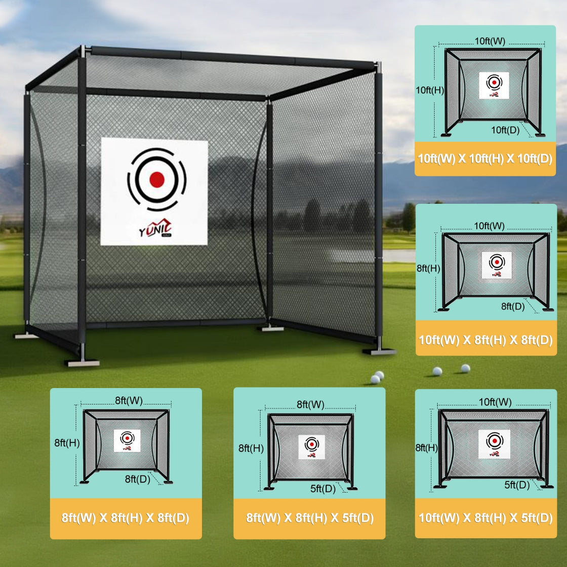 Golf Driving Practice Cage (Black)