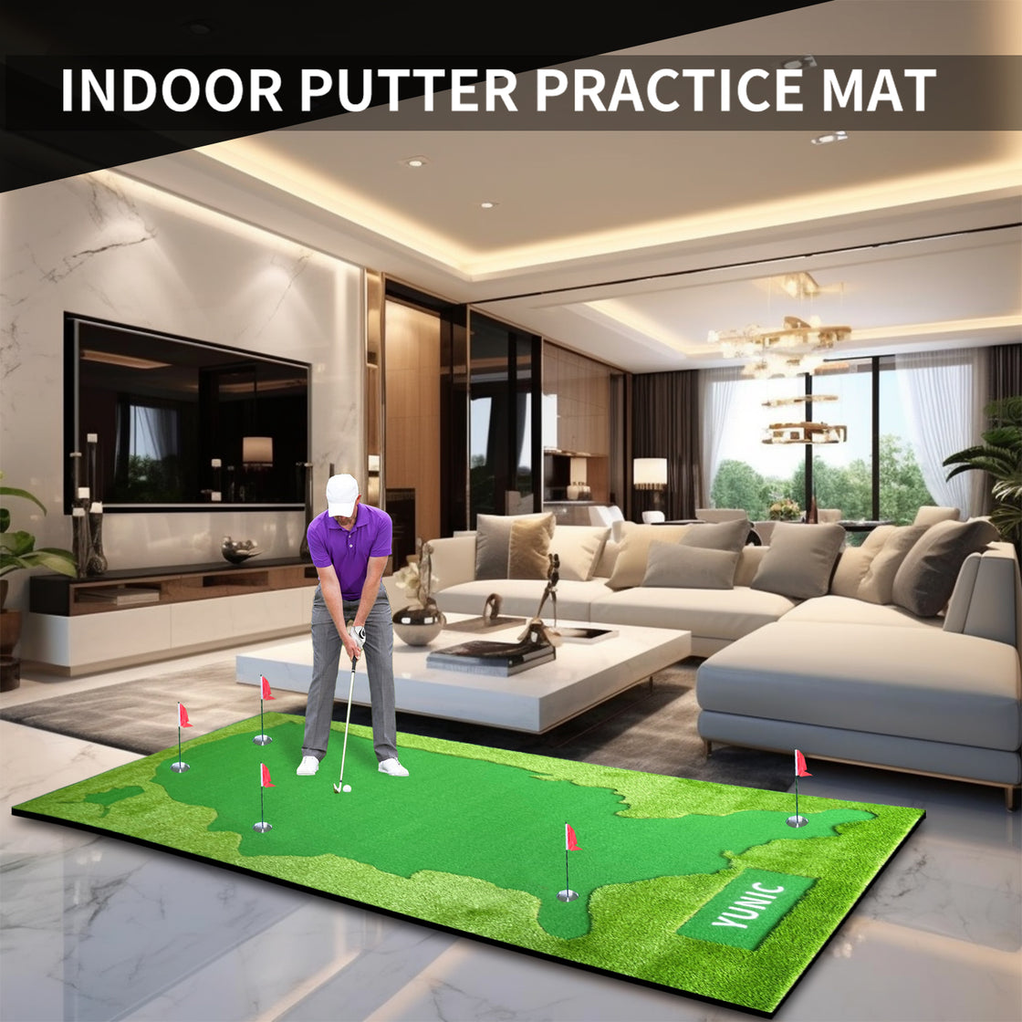 Golf Putting Green (8ft x 16ft, Style US Map)